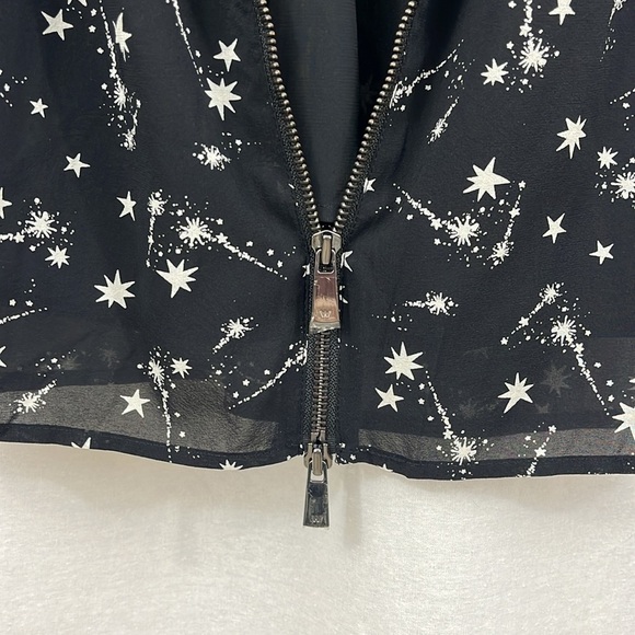 Whistles Phoebe Constellation Star Silk Blend Bodycon Black Dress Womens Size 2 - Picture 11 of 11